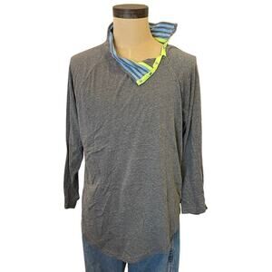 JASON WU x Eva Air Gray Loungewear Pajama Top Shirt Size L